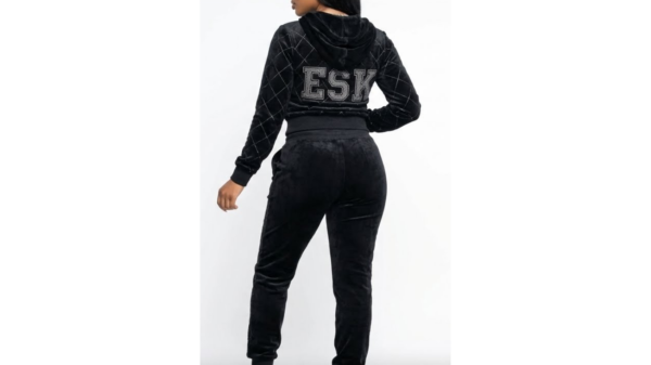 ESK Dyamond Quilted Crush Veluor Tracksuit