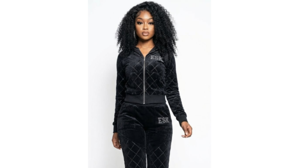 ESK Dyamond Quilted Crush Veluor Tracksuit