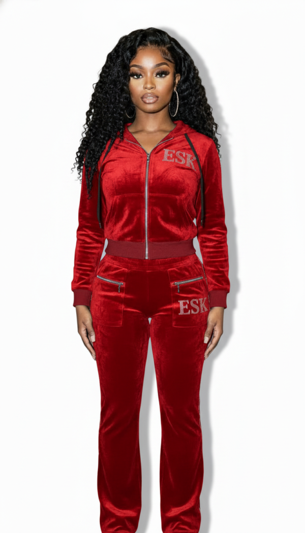 ESK Crystal Velour Tracksuit