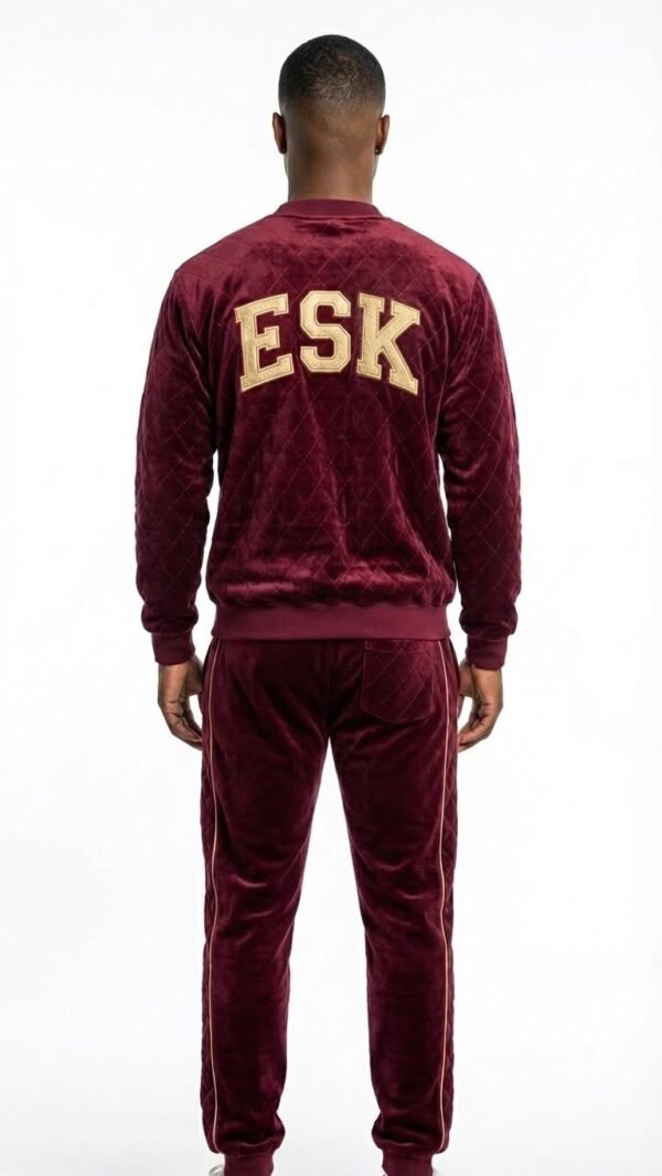 ESK Quilted Velvet Bomber Jacket Tracksuit
