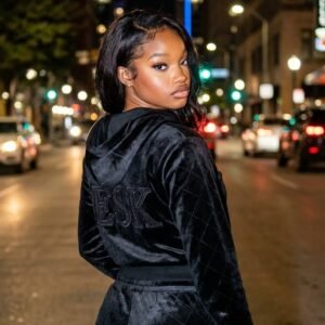 ESK Black Diamond Premium Quilted Velvet Set