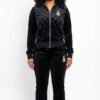 Envy Street Knowledge Velour Hoodie Set - Black