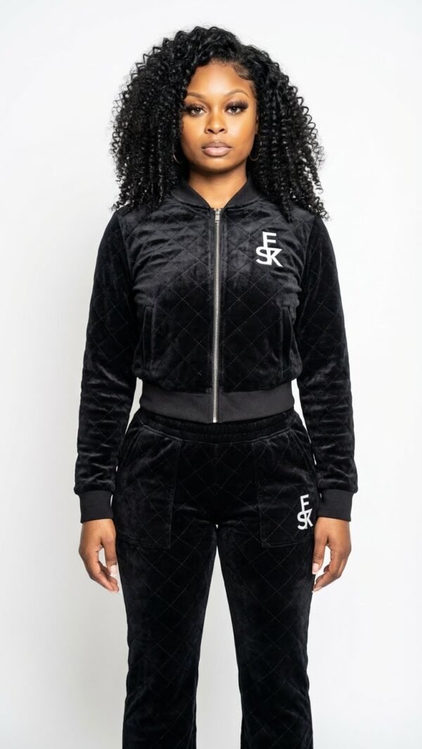 The Luxe Streetwear Approach Quilted Velour Tracksuit