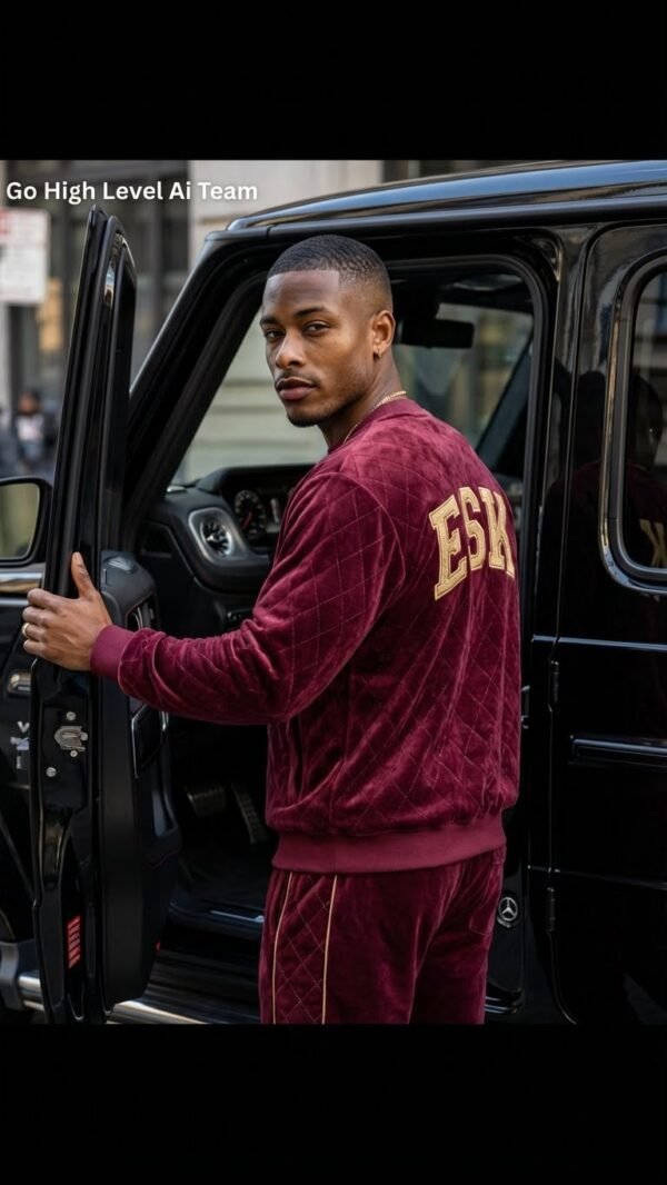 ESK Quilted Velvet Bomber Jacket Tracksuit