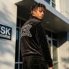 The "ESK" Luxe Quilted Velour Tracksuit - Black