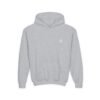 Youth Hoodie — Minimal White 'FK' Chest Logo, Cozy Everyday Pullover
