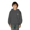 Youth Hoodie — Minimal White 'FK' Chest Logo, Cozy Everyday Pullover