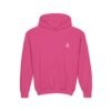 Youth Hoodie — Minimal White 'FK' Chest Logo, Cozy Everyday Pullover