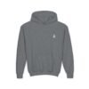 Youth Hoodie — Minimal White 'FK' Chest Logo, Cozy Everyday Pullover