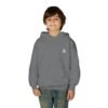 Youth Hoodie — Minimal White 'FK' Chest Logo, Cozy Everyday Pullover