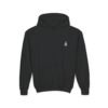 Youth Hoodie — Minimal White 'FK' Chest Logo, Cozy Everyday Pullover