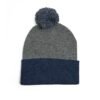 Embroidered Pom-Pom Knit Beanie — 'ENVY' Logo Winter Hat
