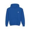 Youth Hoodie — Minimal White 'FK' Chest Logo, Cozy Everyday Pullover