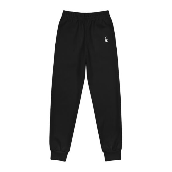Youth Black Joggers — Minimal Embroidered Logo Sweatpants