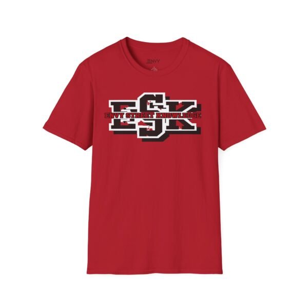 ESK Graphic T‑Shirt — 'Live Fast, Ride Fast' Retro Collegiate Logo
