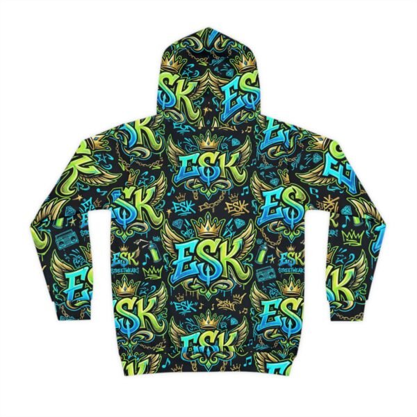 Kids Graffiti Hoodie — Bright Urban ESK Streetwear All-Over Print