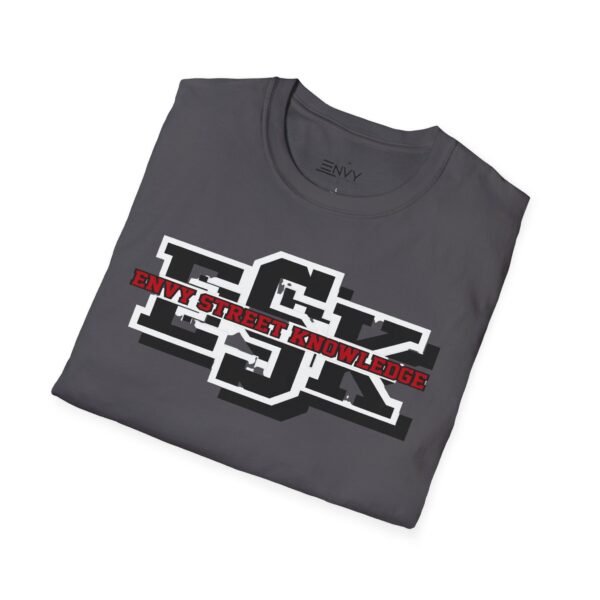 ESK Graphic T‑Shirt — 'Live Fast, Ride Fast' Retro Collegiate Logo