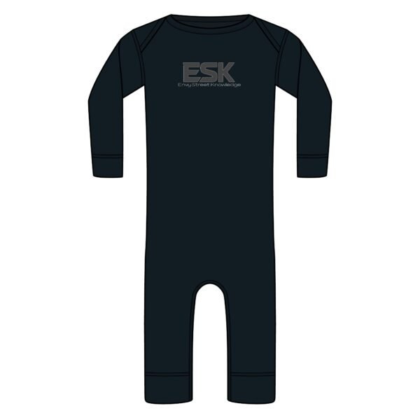 Infant Bodysuit — Long-Sleeve Ribbed One-Piece with ESK Logo