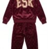 ESK Legacy Velour Tracksuit-Burgundy & Gold