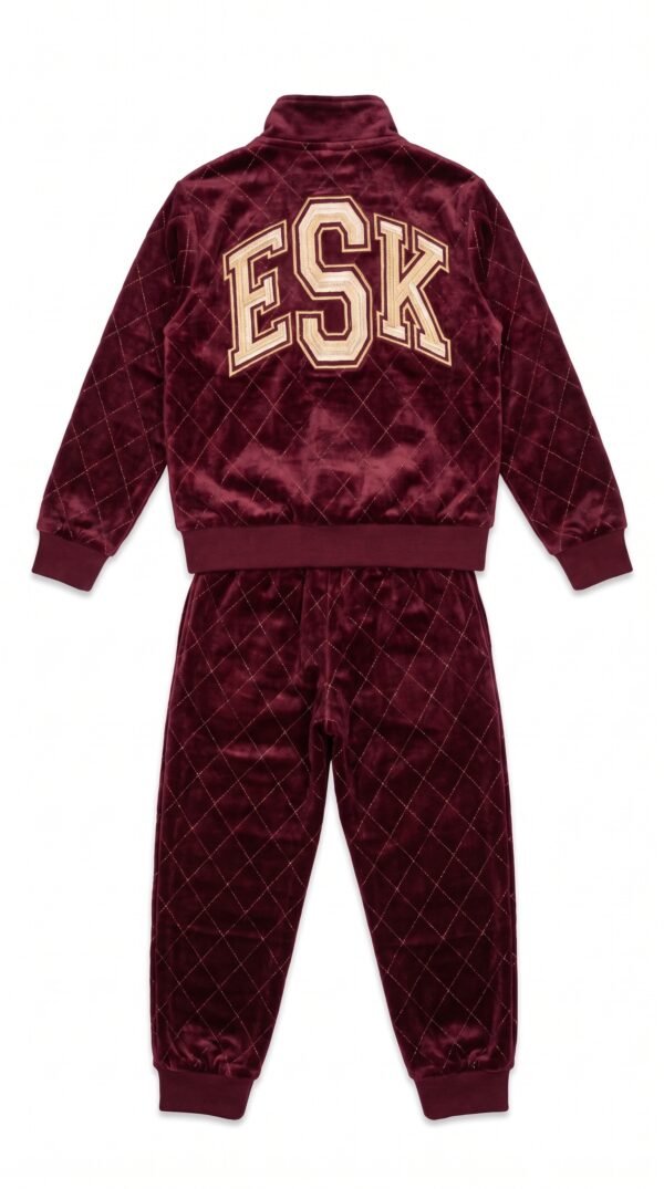 ESK Legacy Velour Tracksuit-Burgundy & Gold