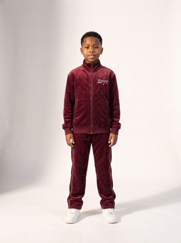 ESK Legacy Velour Tracksuit-Burgundy & Gold