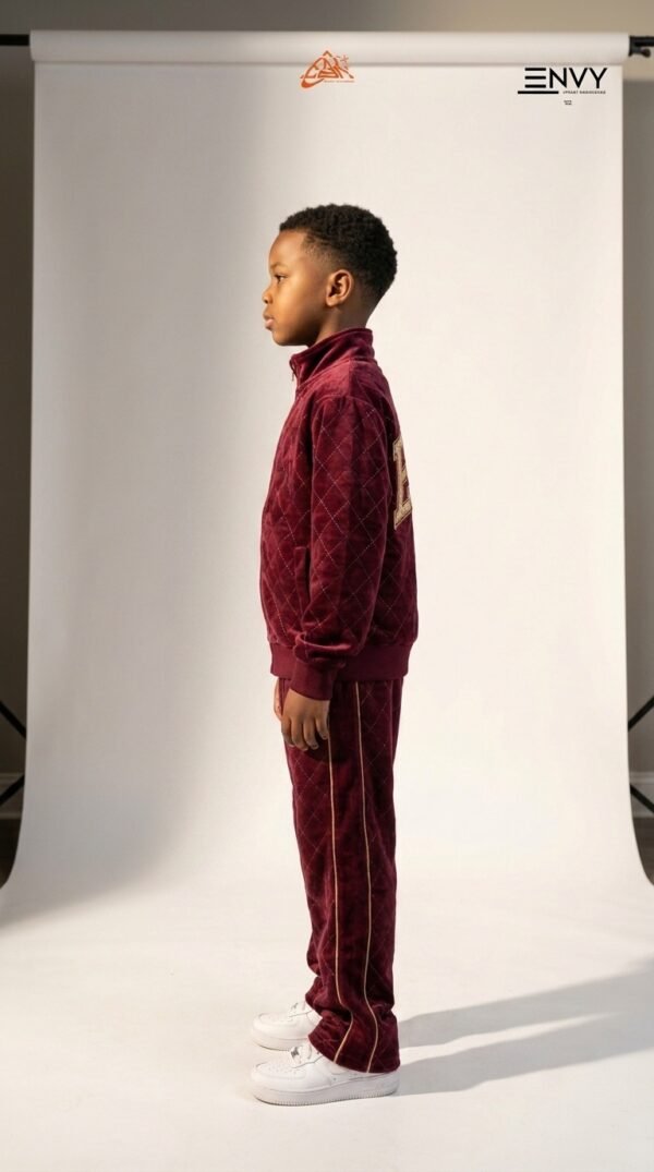 ESK Legacy Velour Tracksuit-Burgundy & Gold