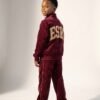 ESK Legacy Velour Tracksuit-Burgundy & Gold
