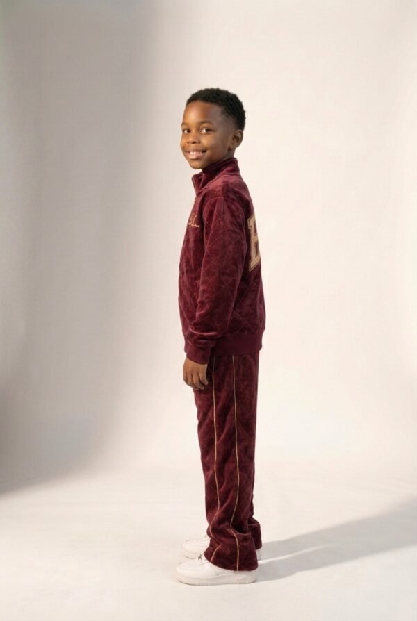 ESK Legacy Velour Tracksuit-Burgundy & Gold